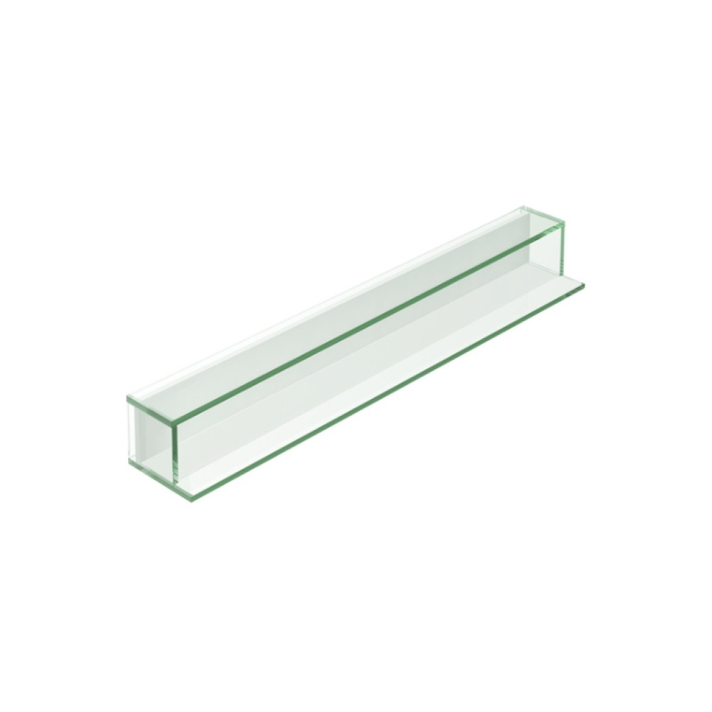 Product Cut out image of the Origins Living Pier Clear Glass Box Shelf